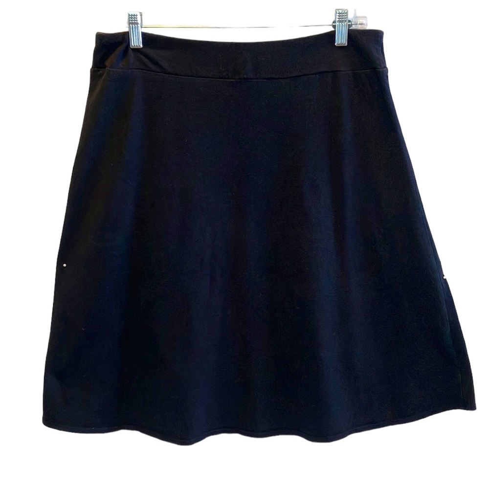 Talbots cotton modal spandex casual faux wrap skirt size petite medium